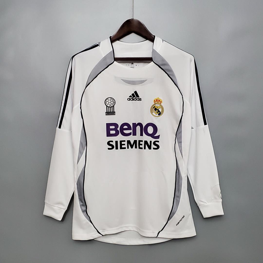 Real Madrid 2006/07 Home Retro Jersey (Long Sleeve)
