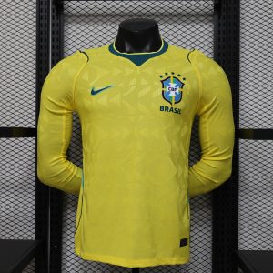 Brazil 2026 World Cup Home Jersey (Player Version, Long Sleeve)