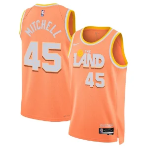 Cleveland Cavaliers Donovan Mitchell #45 Orange Swingman Jersey 2025/26 - City Edition