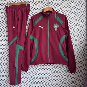 2026 Morocco World Cup Full Zip Windbreaker Coat Set