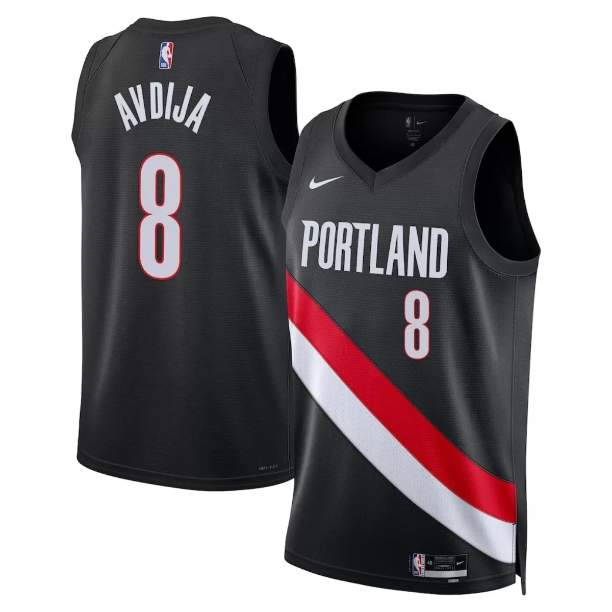 Portland Trail Blazers Deni Avdija #8 Black Swingman Jersey - Icon Edition
