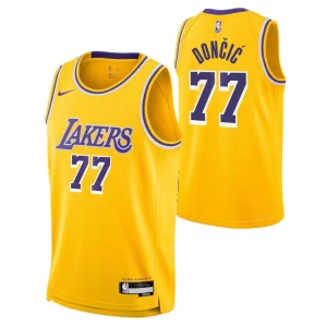 Los Angeles Lakers Luka Dončić #77 Nike Gold Swingman Jersey - Icon Edition