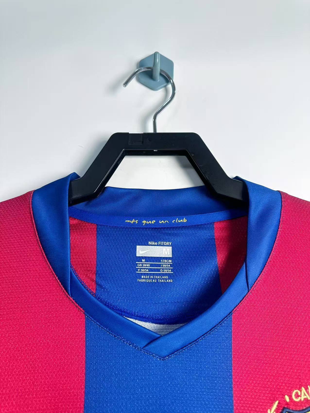 Barcelona 2007/08 Home Retro Jersey (Fan Version, Long Sleeve) - Image 3