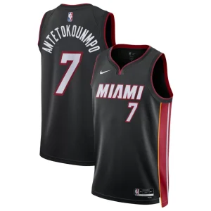 Miami Heat Giannis Antetokounmpo #7 Black Swingman Jersey - Icon Edition