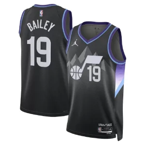 Utah Jazz Ace Bailey #19 Black Swingman Jersey - Statement Edition