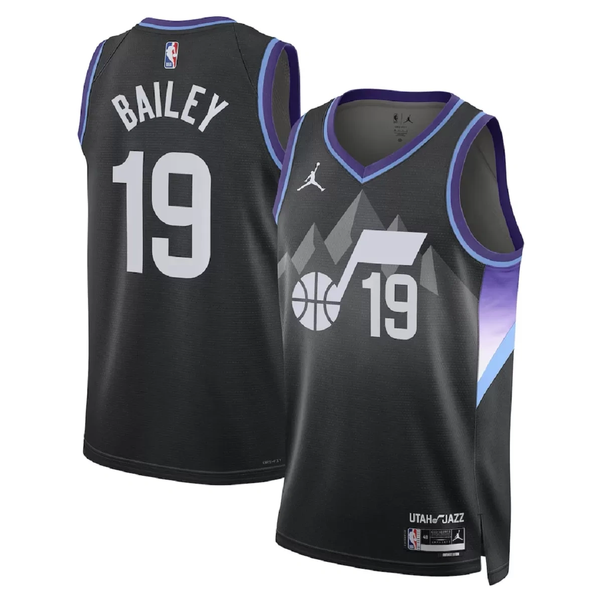 Utah Jazz Ace Bailey #19 Black Swingman Jersey - Statement Edition