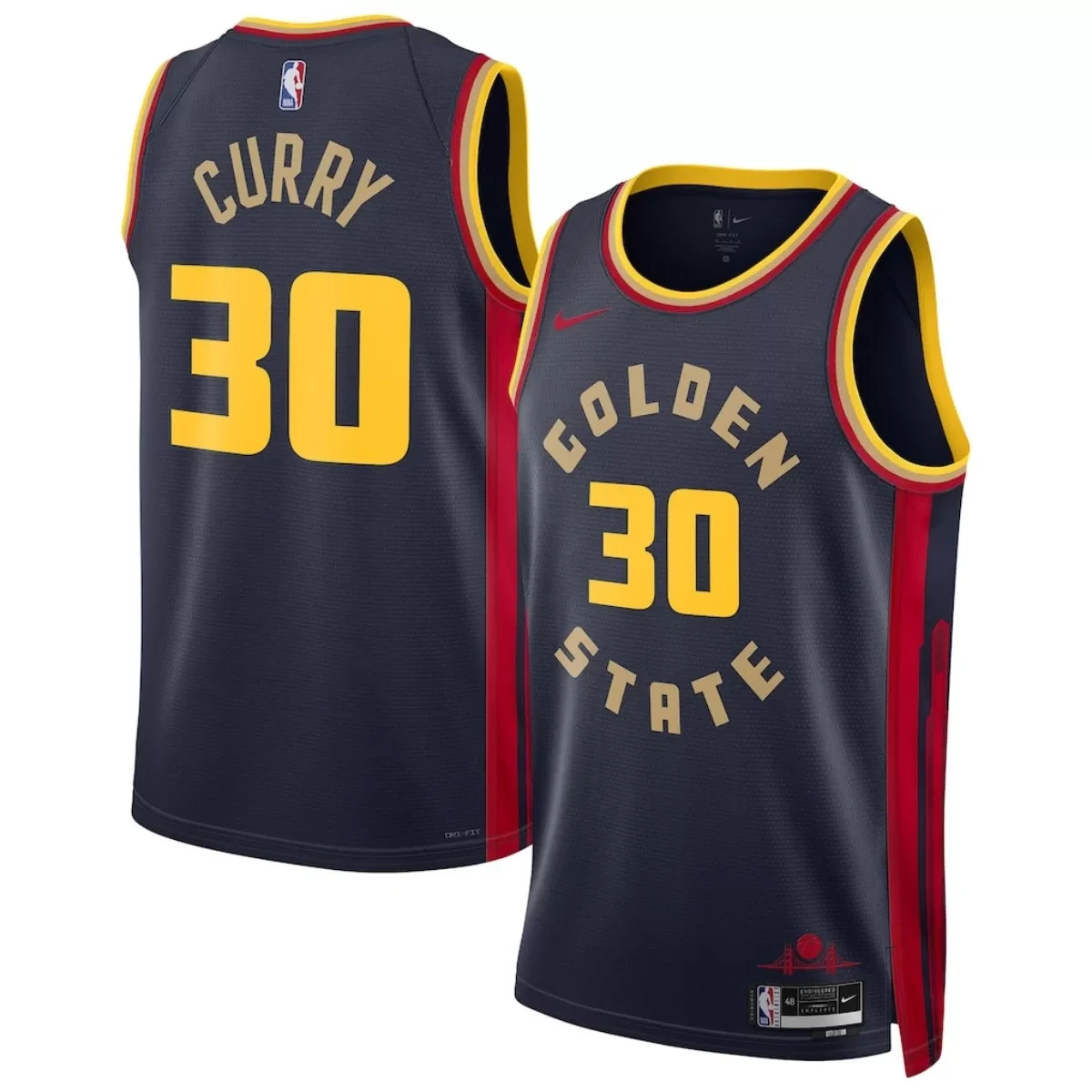 Golden State Warriors Stephen Curry #30 Navy Swingman Jersey - City Edition