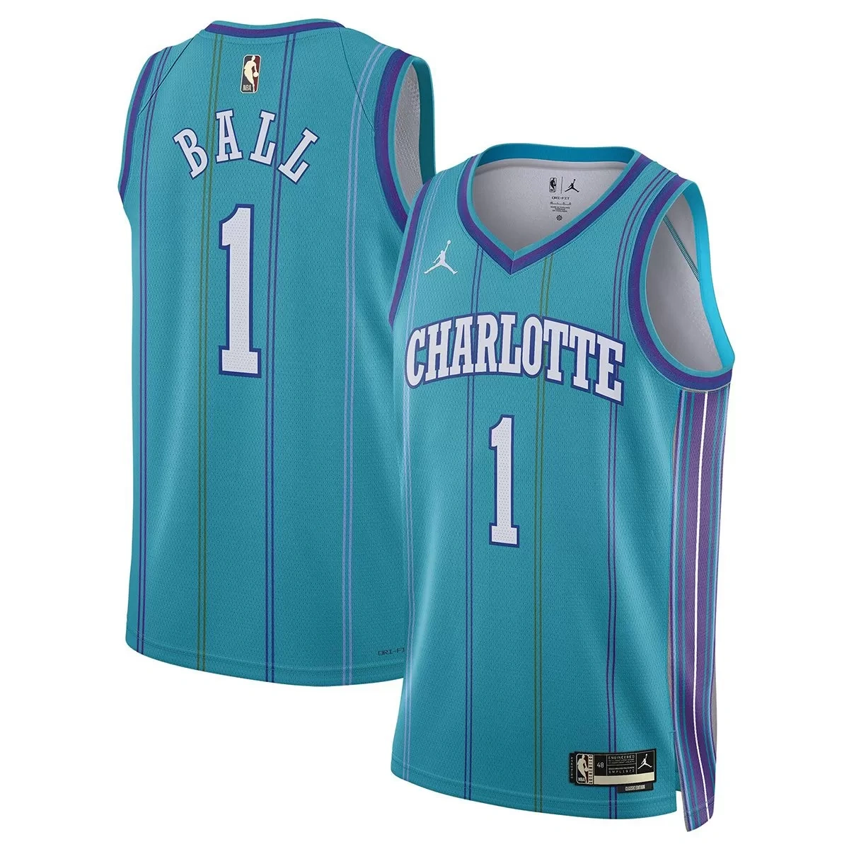 Charlotte Hornets LaMelo Ball #1 Teal Swingman Jersey - Classic Edition