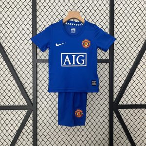 2008/09 Manchester United Second Away Retro Jersey Kids Kit