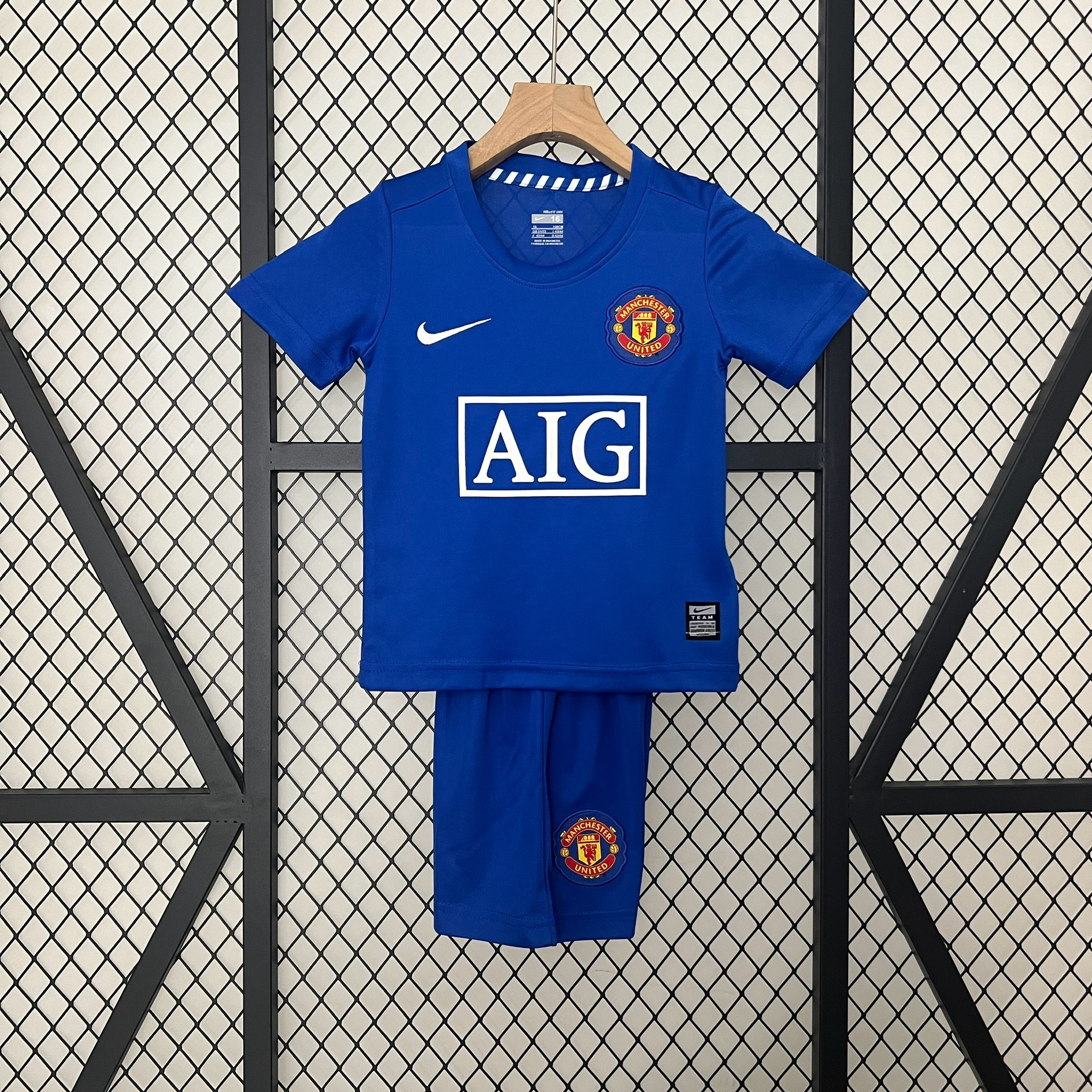 2008/09 Manchester United Second Away Retro Jersey Kids Kit