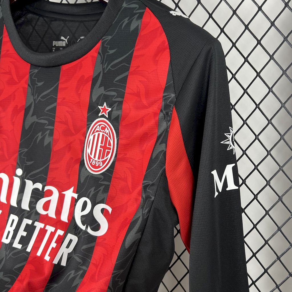AC Milan 2025/26 Home Jersey (Long Sleeve) - Image 5