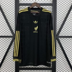 2025 Mexico Black Special Jersey Fan Version Long Sleeve