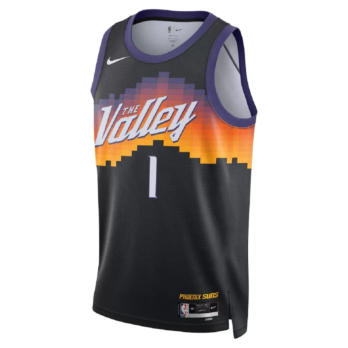Phoenix Suns Devin Booker #1 Black Swingman Jersey 2025/26 - City Edition - Image 3