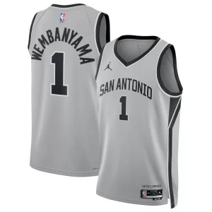 San Antonio Spurs Victor Wembanyama #1 Silver Swingman Jersey - Statement Edition