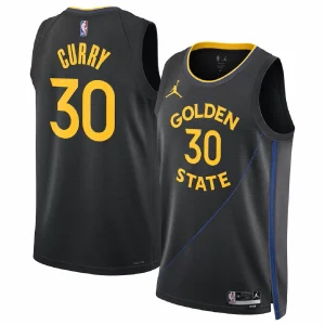 Golden State Warriors Stephen Curry #30 Black Swingman Jersey - Statement Edition