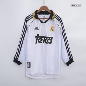 Real Madrid 1998/00 Home Retro Jersey (Fan Version, Long Sleeve)