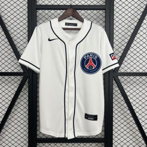 2025/26 PSG Baseball Uniform White Jersey Fan Version