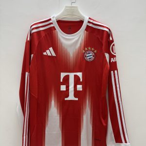 Bayern Munich 2025/26 Home Jersey (Fan Version, Long Sleeve)