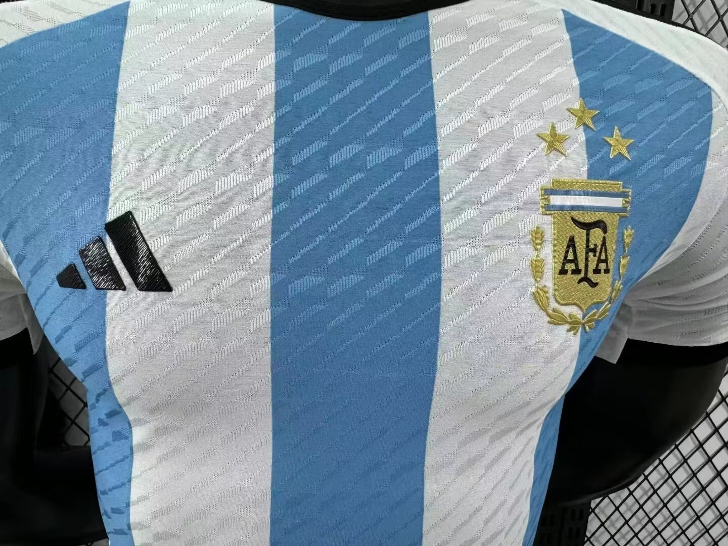 2022 Argentina World Cup Home 3-Star Retro Jersey Player Version - Image 5