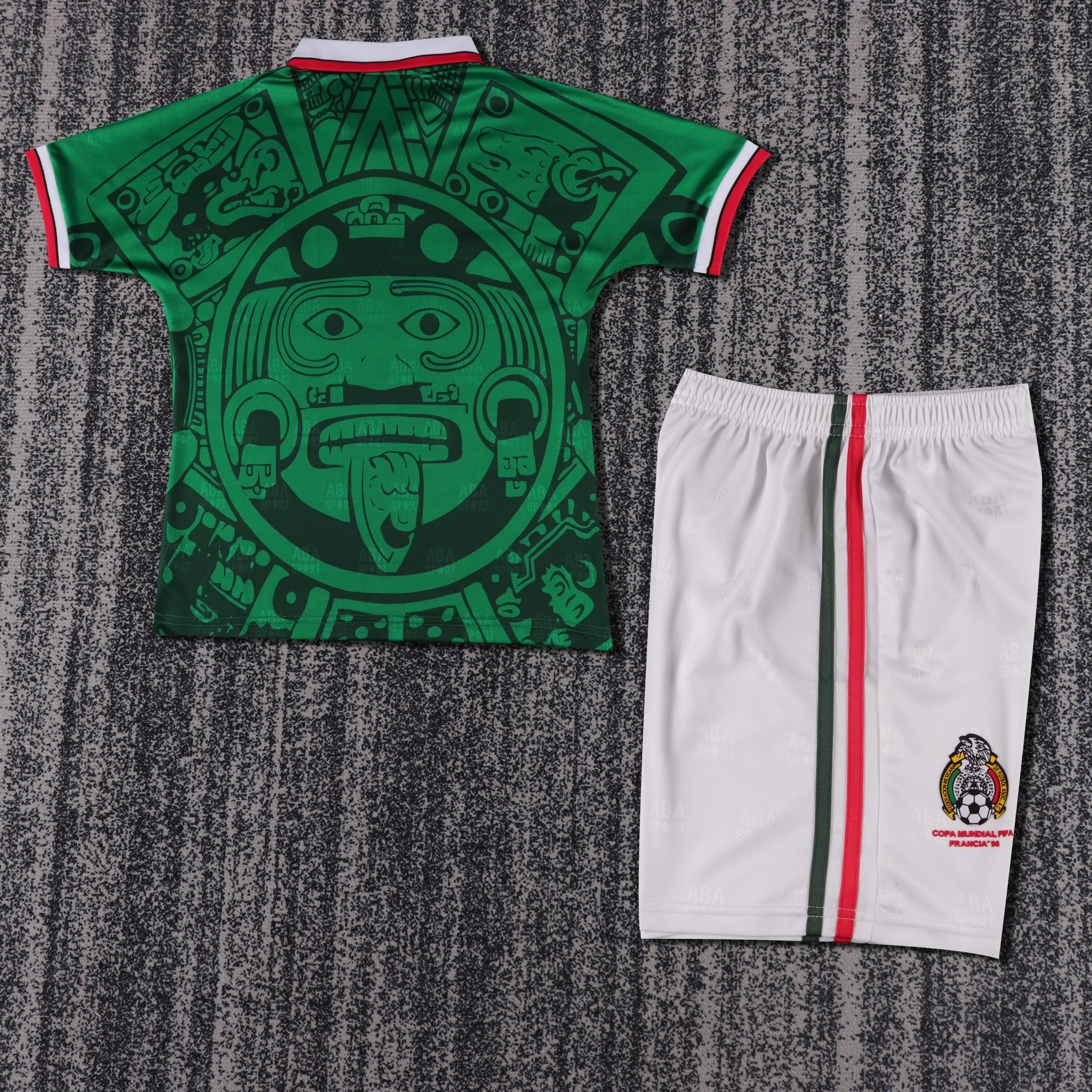 Mexico 1998 World Cup Home Kids Kit - Image 2