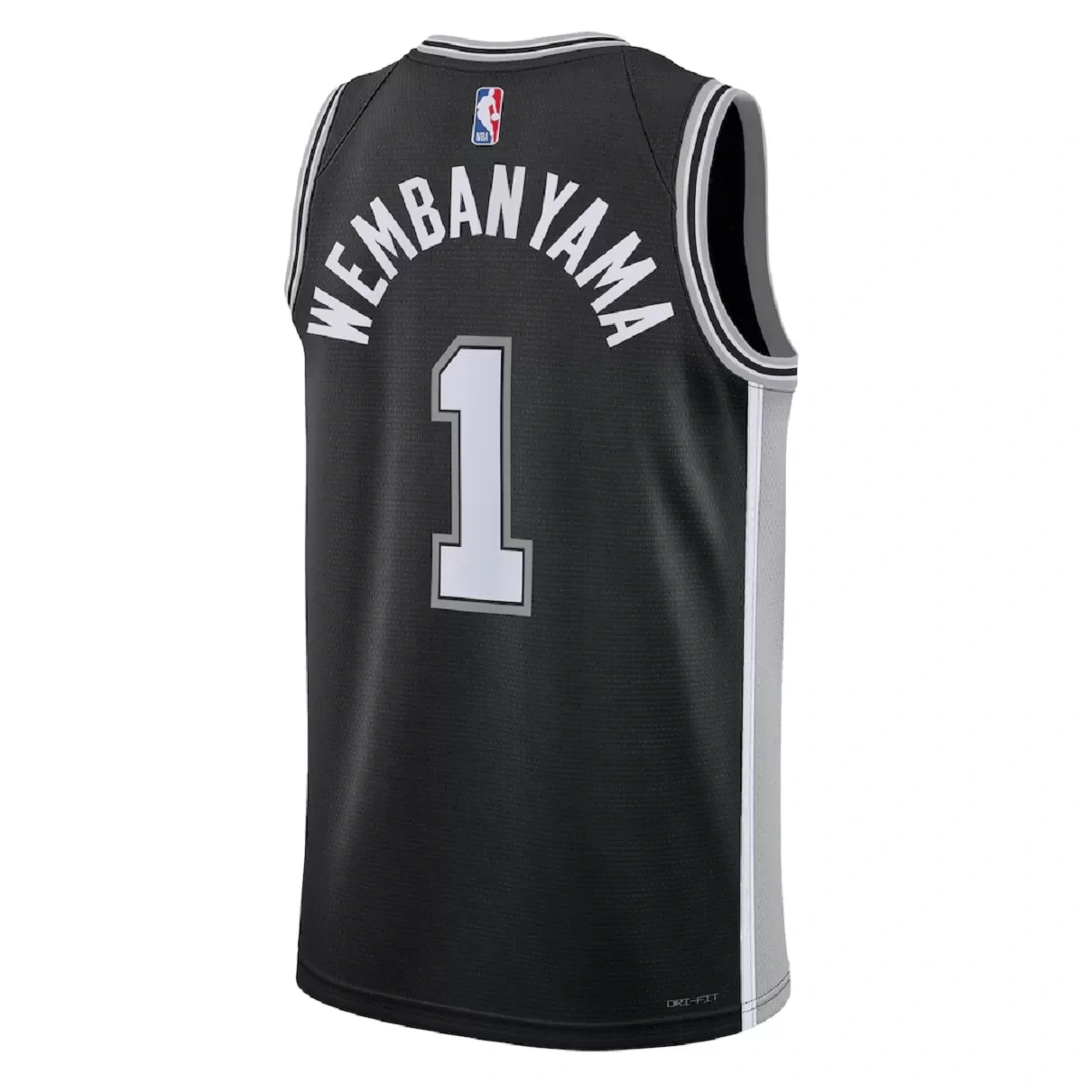 San Antonio Spurs Victor Wembanyama #1 Black Swingman Jersey - Icon Edition - Image 3