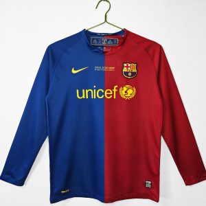 Barcelona 2008/09 Champions League Home Retro Jersey (Fan Version, Long Sleeve)