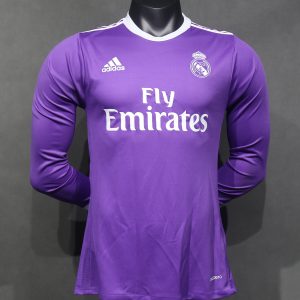 Real Madrid 2016/17 Away Retro Jersey (Player Version, Long Sleeve)