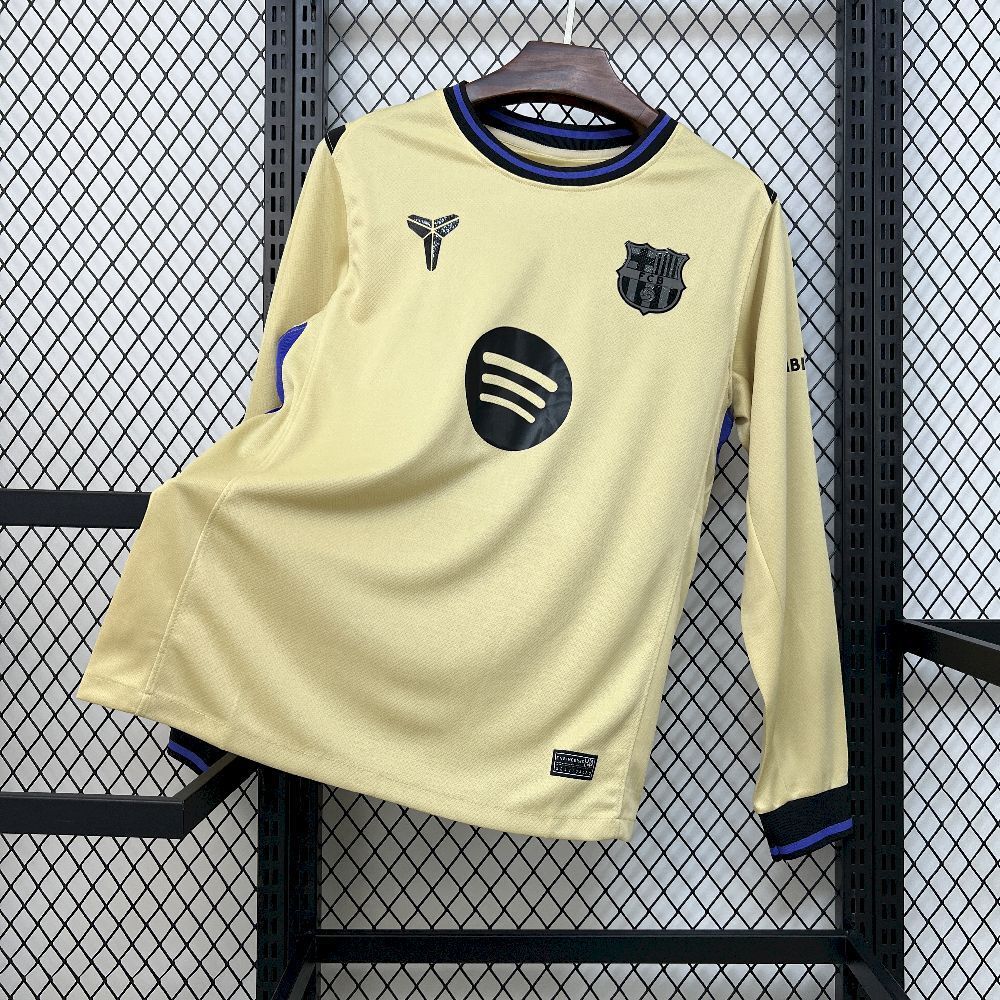 Barcelona 2025/26 Away Jersey (Fan Version, Long Sleeve)