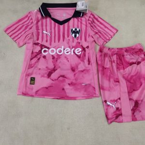 2025/26 Monterrey Club World Cup Pink Training Jersey Kids Kit
