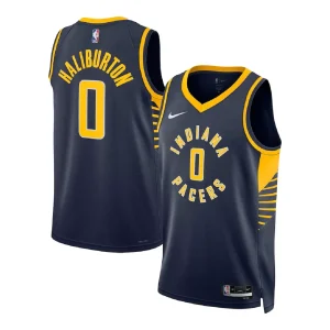 Indiana Pacers Tyrese Haliburton #0 Navy Swingman Jersey - Icon Edition