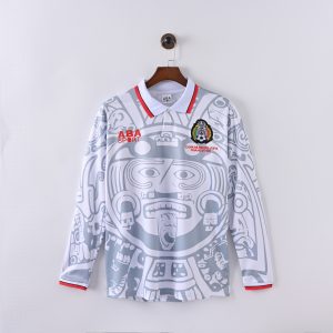 Mexico 1998 World Cup Away Retro Jersey (Fan Version, Long Sleeve)
