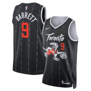 Toronto Raptors RJ Barrett #9 Black 2025/26 Swingman Jersey - City Edition