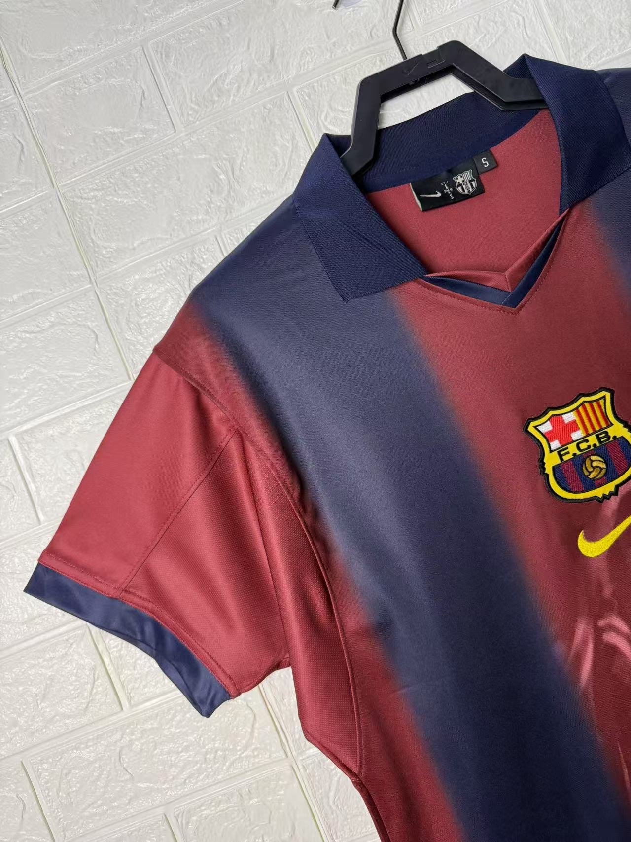 2000/01 Barcelona ✖ TRAVIS SCOTT Special Retro Jersey (Commercial Edition #2) Fan Version - Image 5